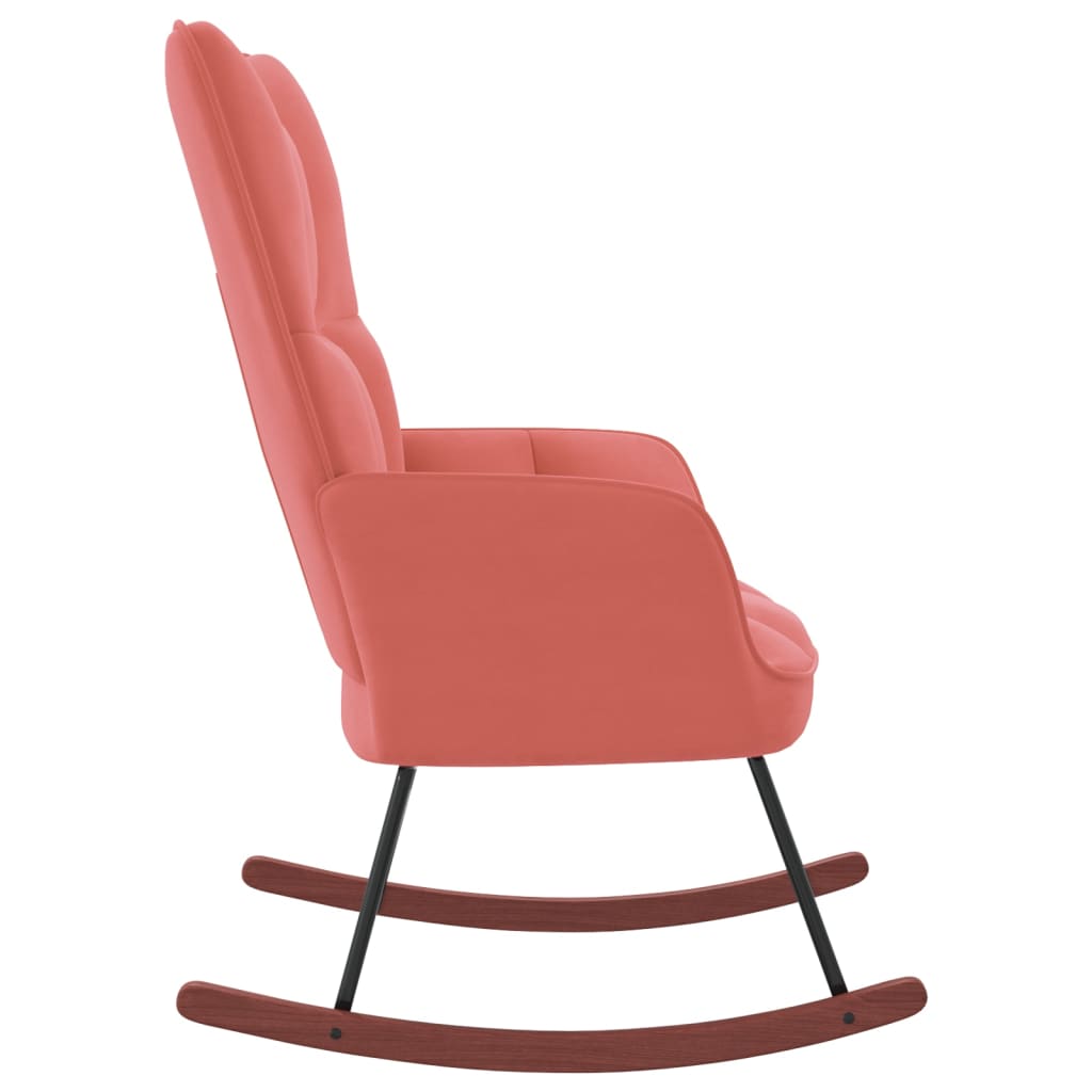 Fauteuil à bascule en velours