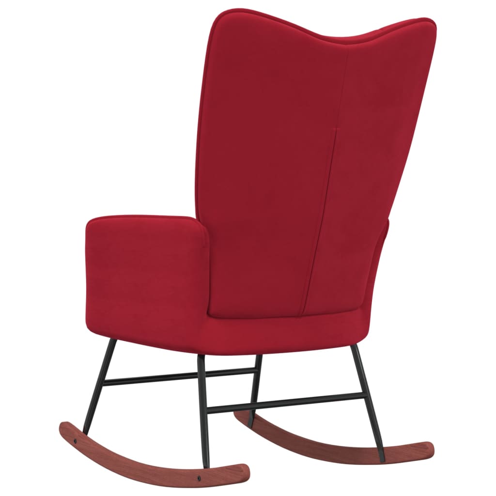 Fauteuil à bascule en velours