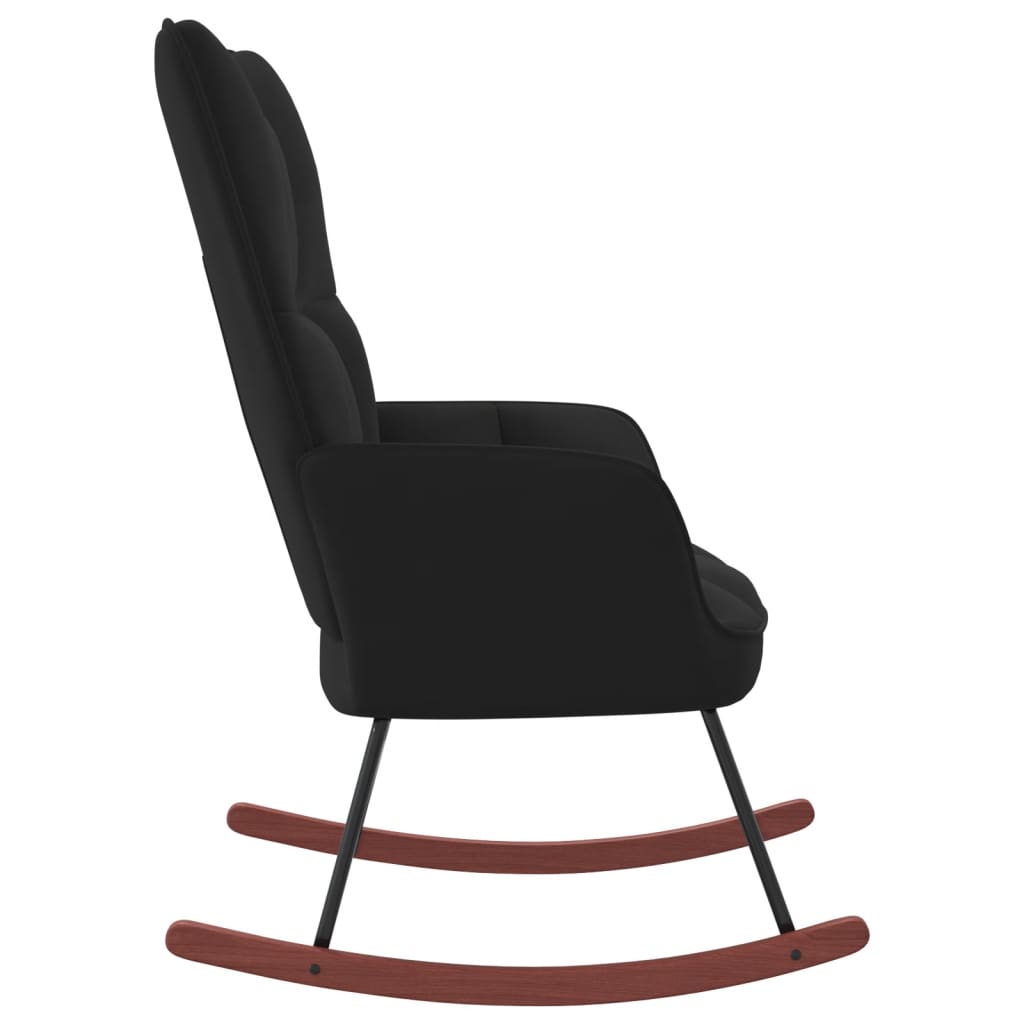 Fauteuil à bascule en velours