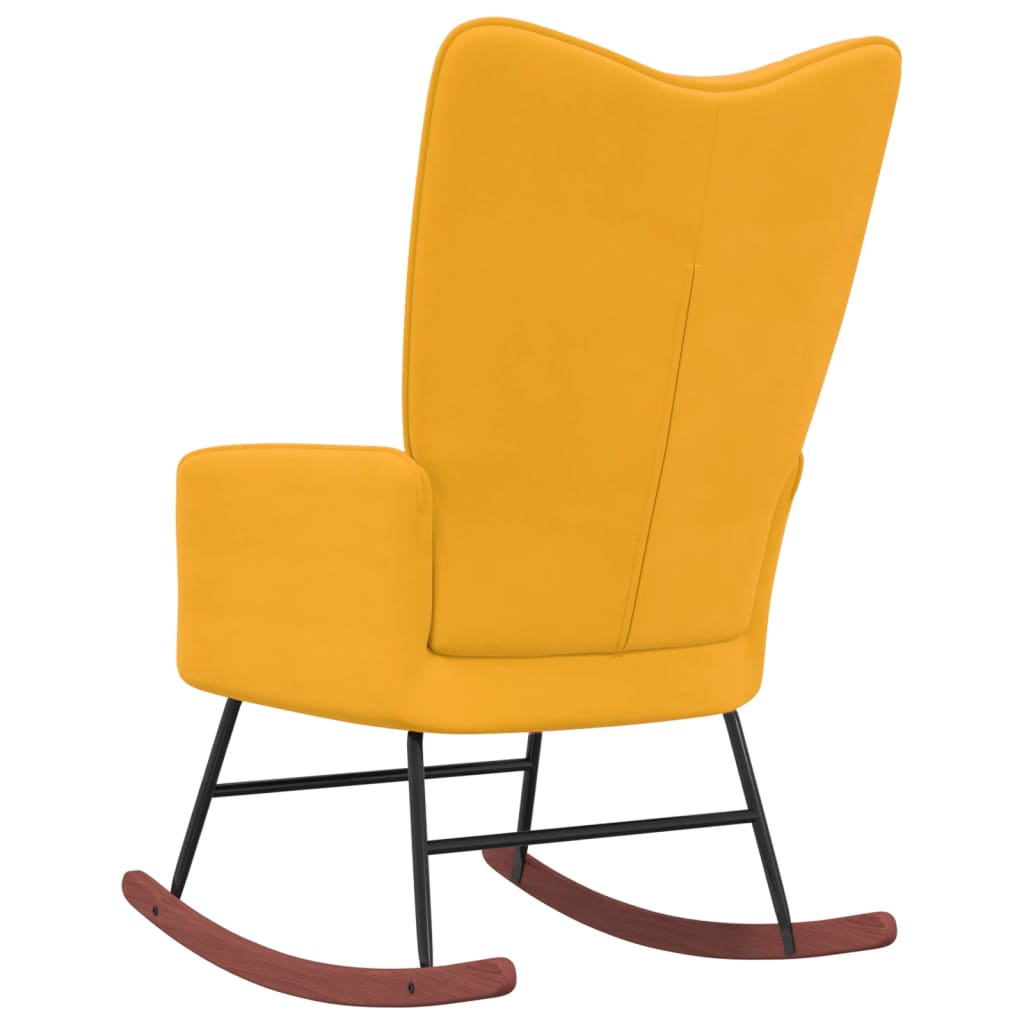 Fauteuil à bascule en velours