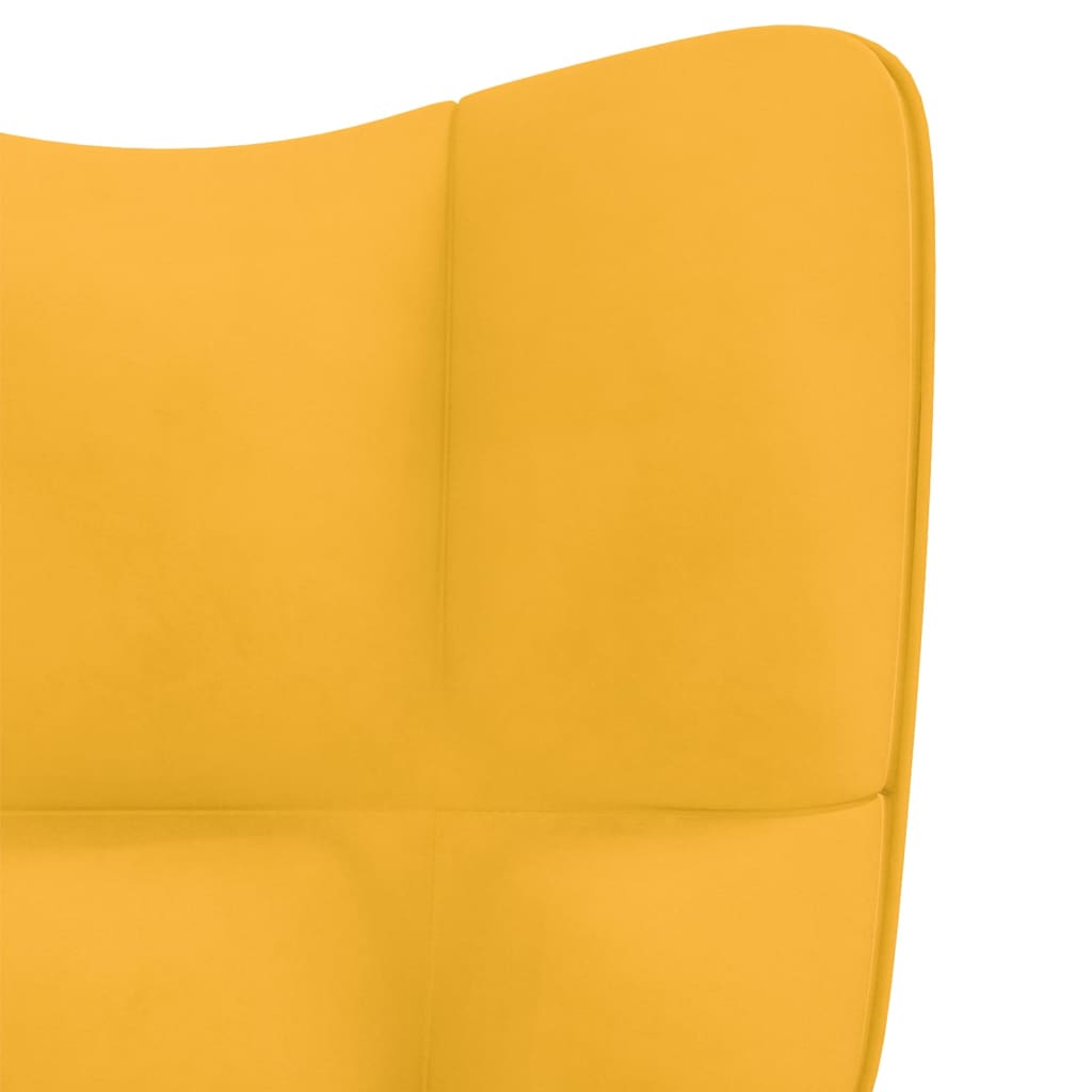 Fauteuil à bascule en velours