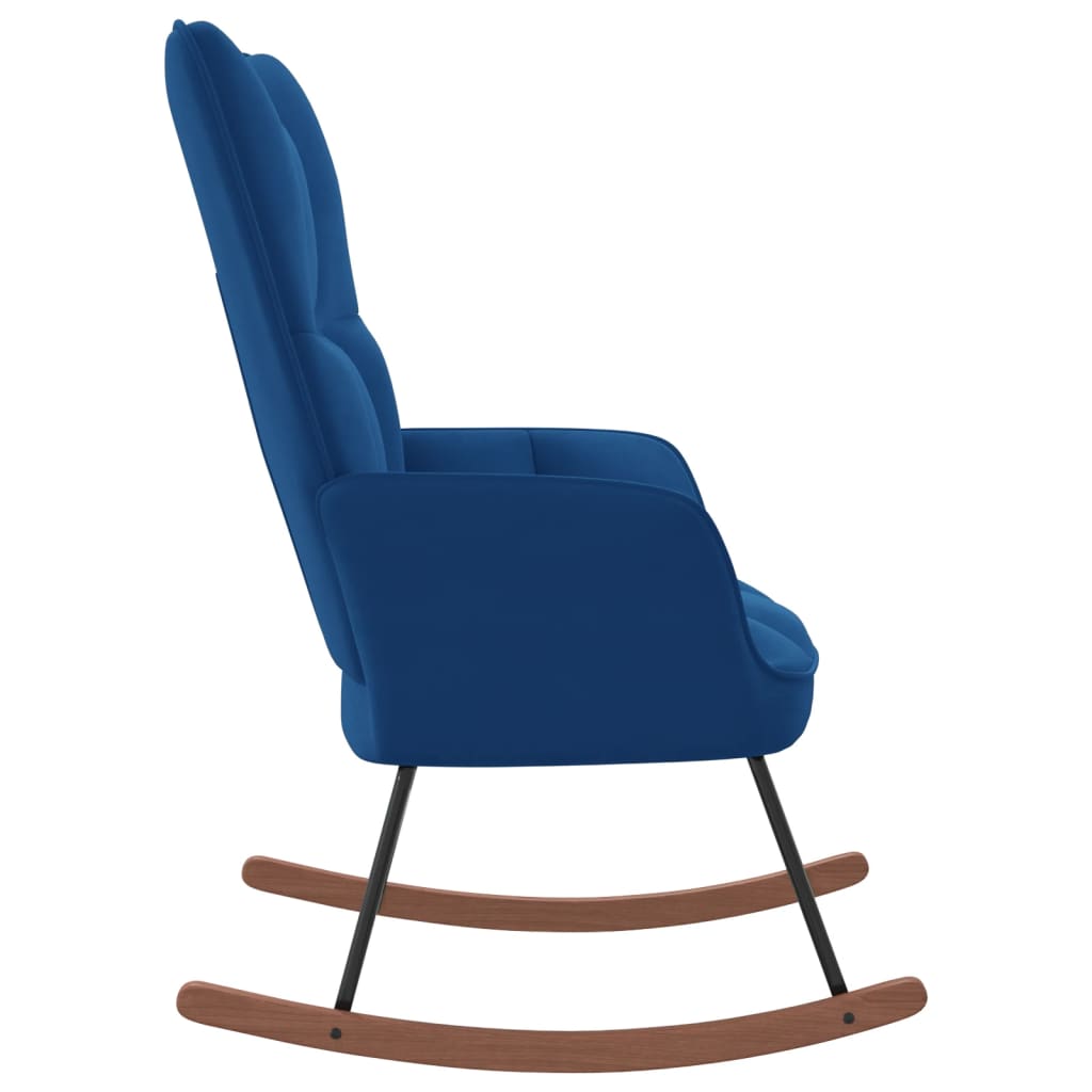 Fauteuil à bascule en velours