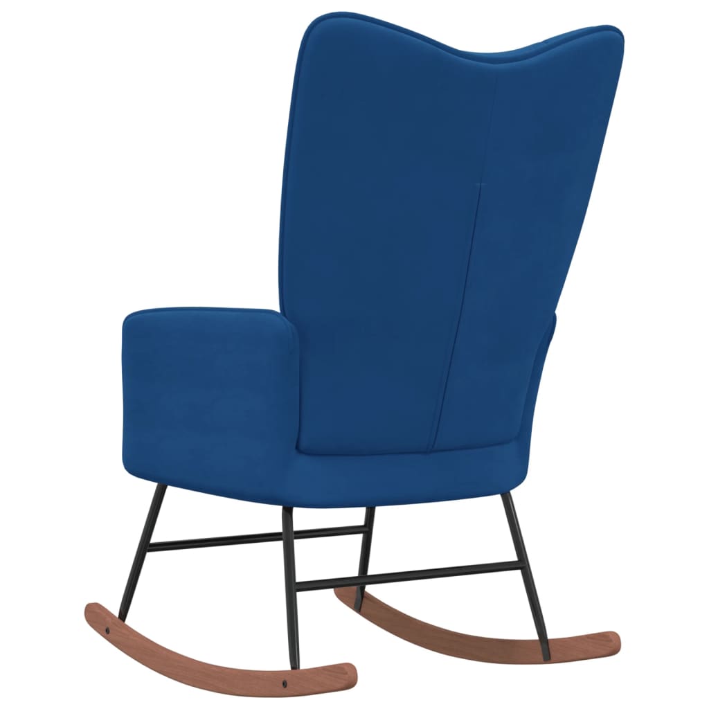 Fauteuil à bascule en velours