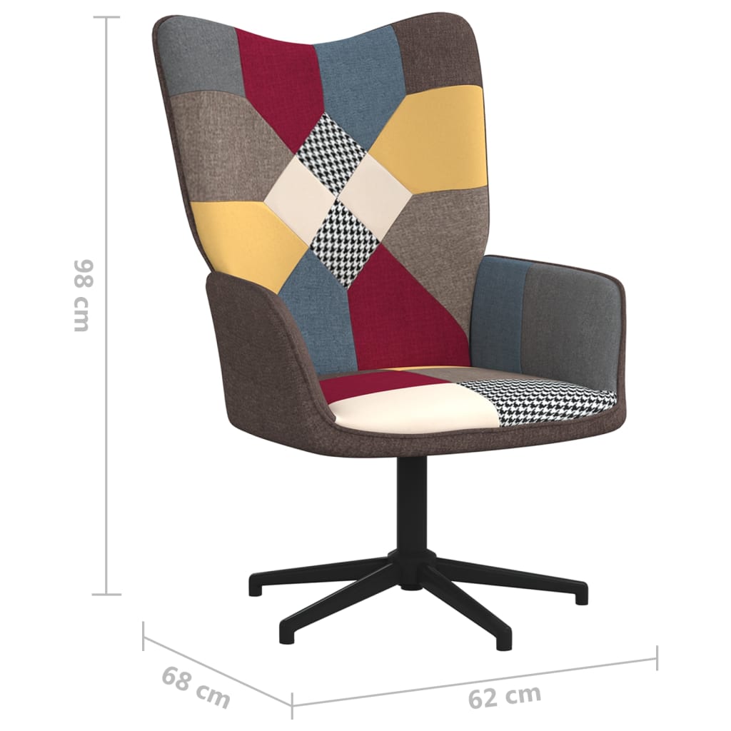 Fauteuil de relaxation tissu patchwork