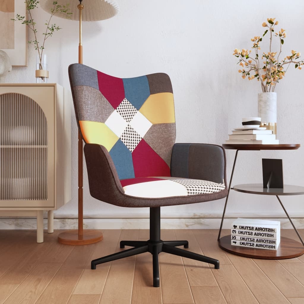 Fauteuil de relaxation tissu patchwork