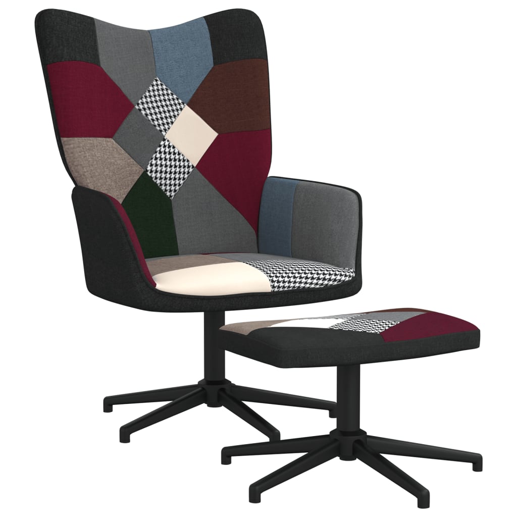 Fauteuil de relaxation tissu patchwork