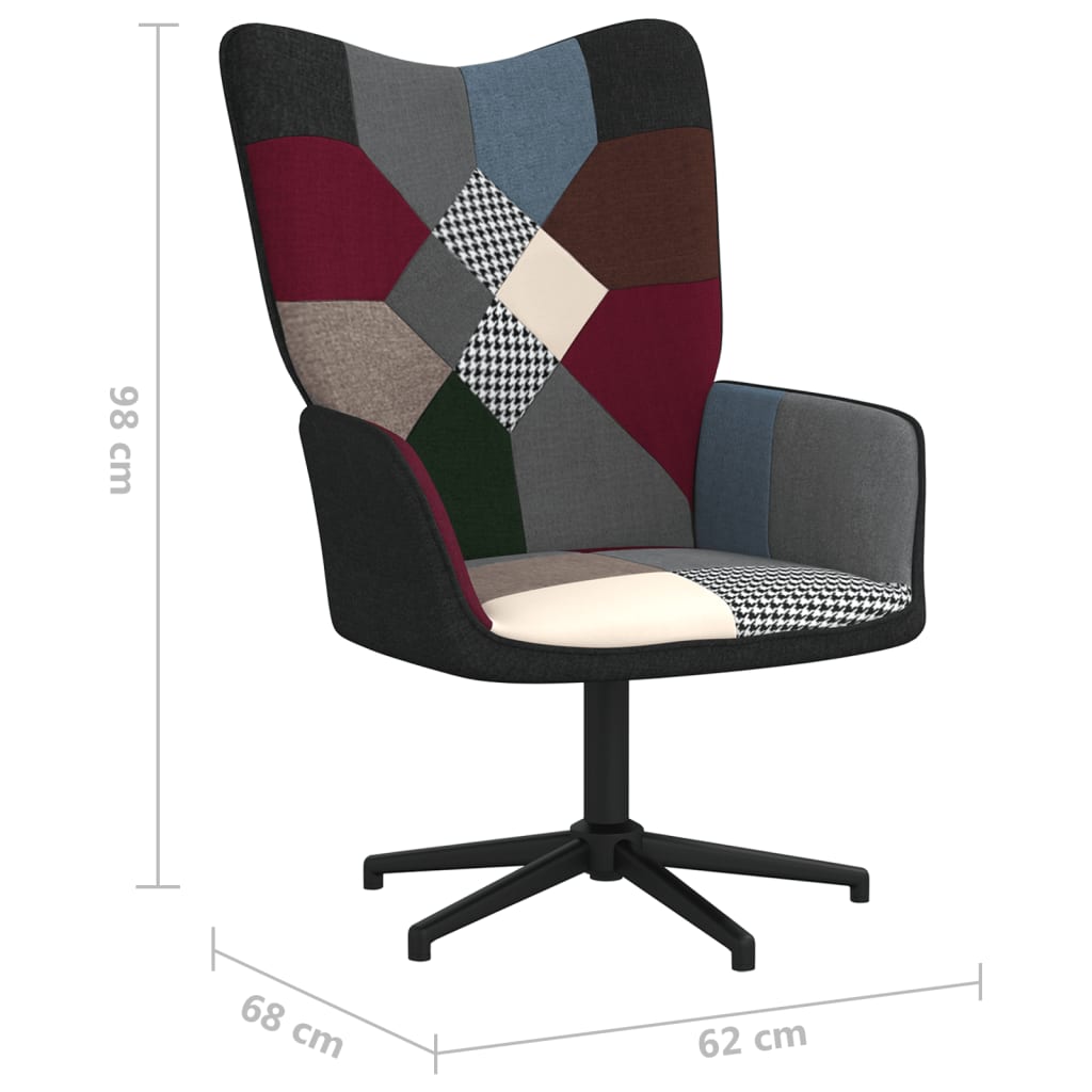 Fauteuil de relaxation tissu patchwork