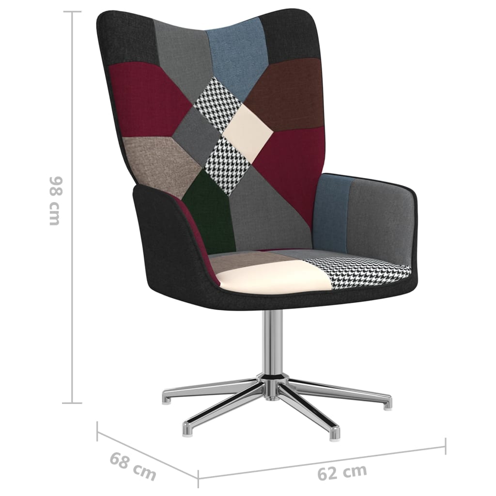 Fauteuil de relaxation tissu patchwork