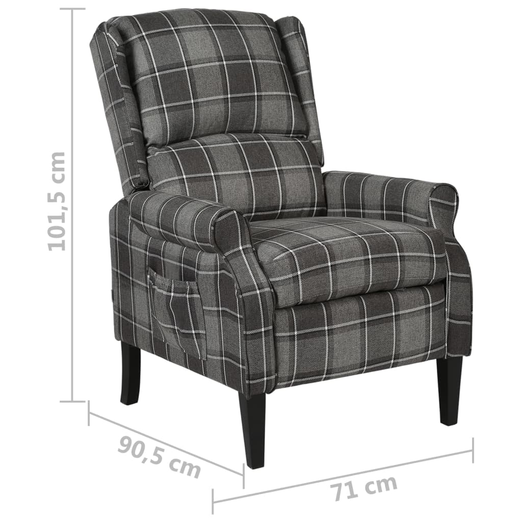 Fauteuil stof witgrijs