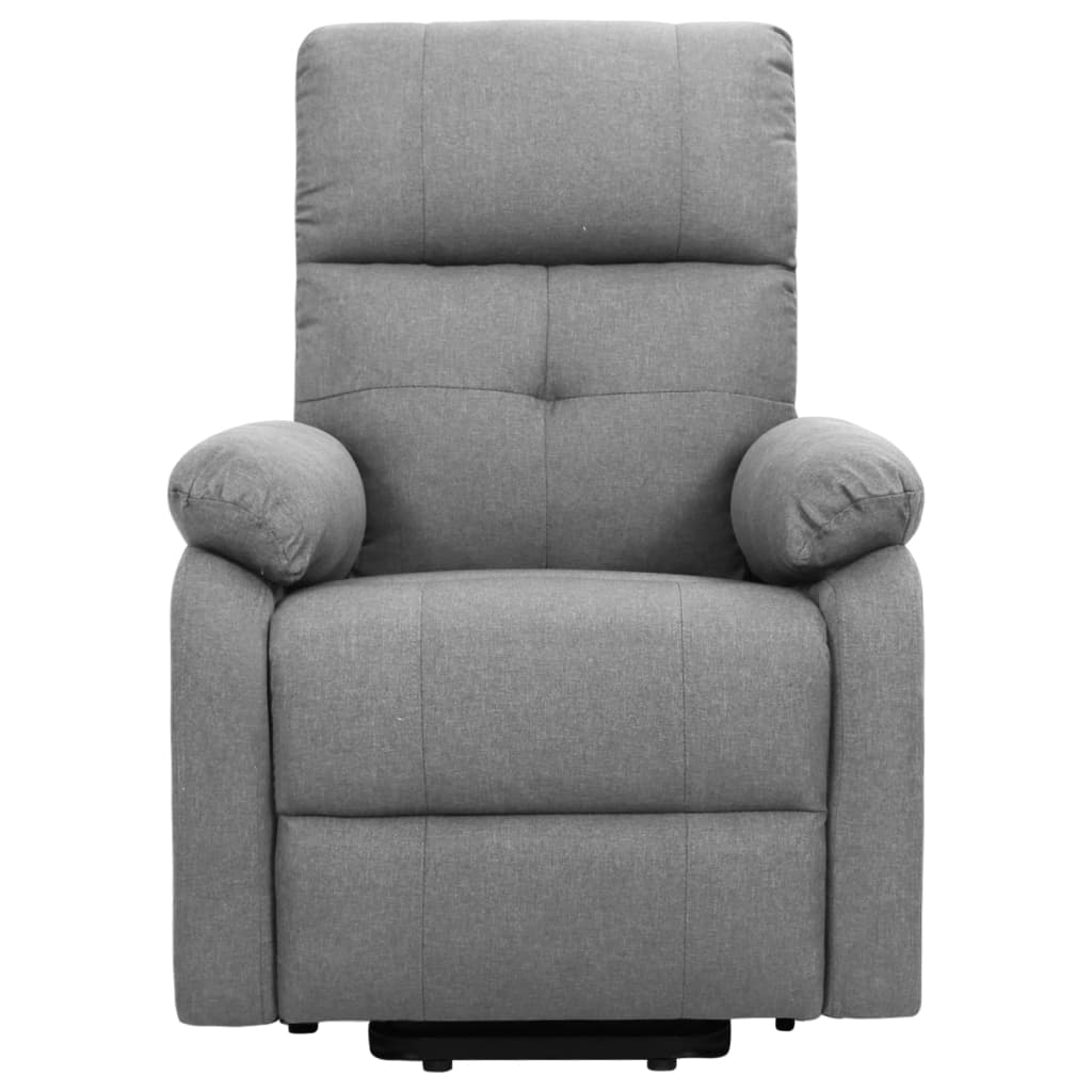 Fauteuil de massage verticalisateur tissu gris clair