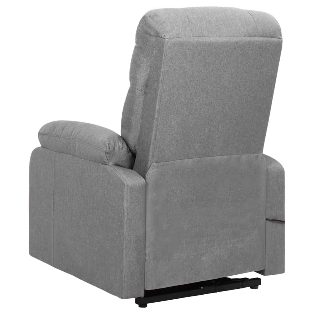 Fauteuil de massage verticalisateur tissu gris clair