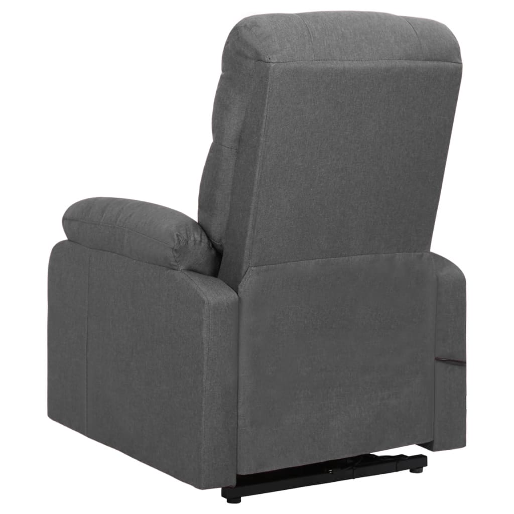 Fauteuil de massage verticalisateur tissu gris clair