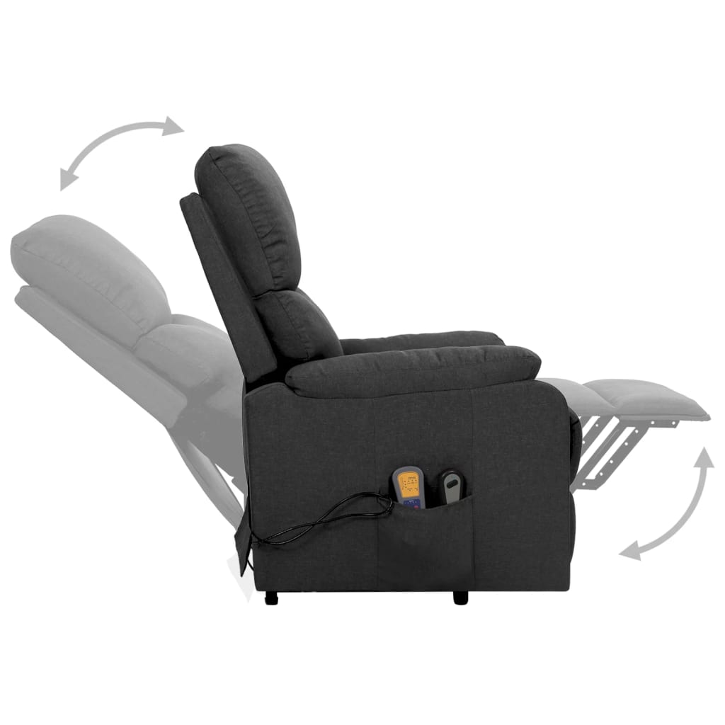 Fauteuil de massage verticalisateur tissu noir