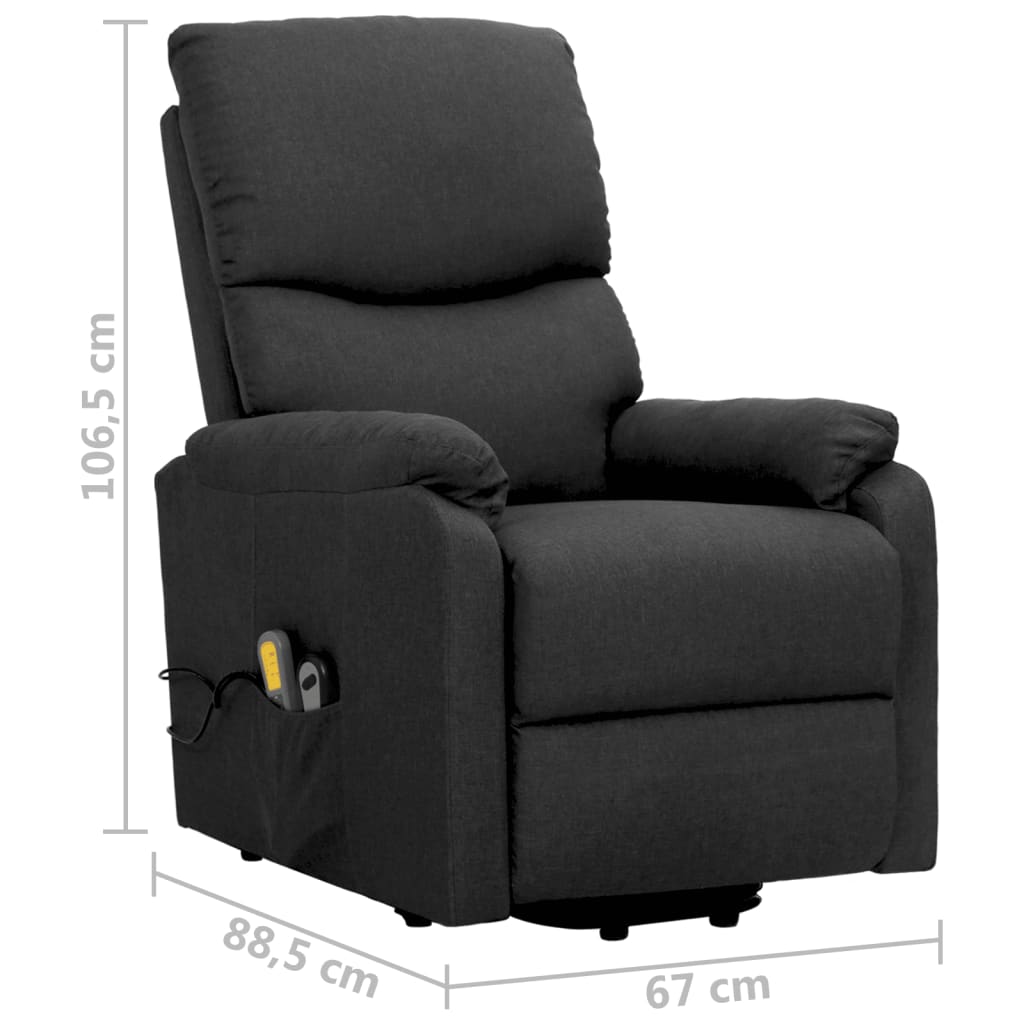 Fauteuil de massage verticalisateur tissu noir