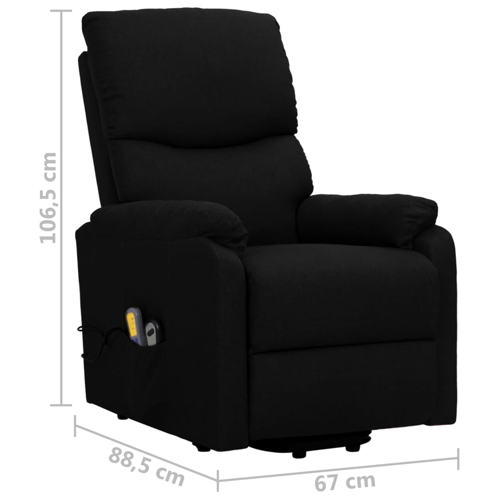 Fauteuil de massage verticalisateur tissu noir