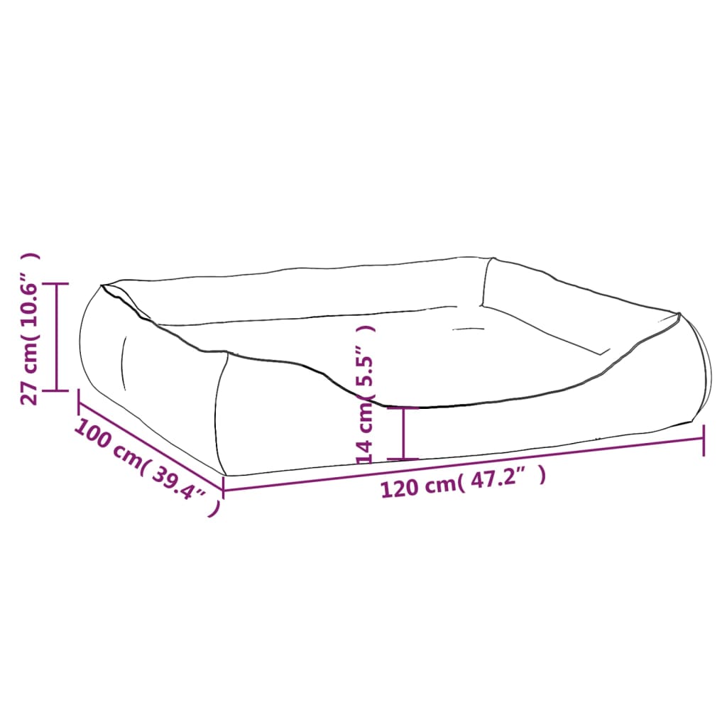 Hondenmand 80x68x23 cm kunstleer