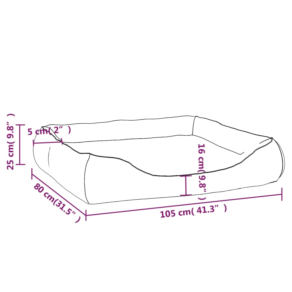 Hondenmand 80x68x23 cm kunstleer