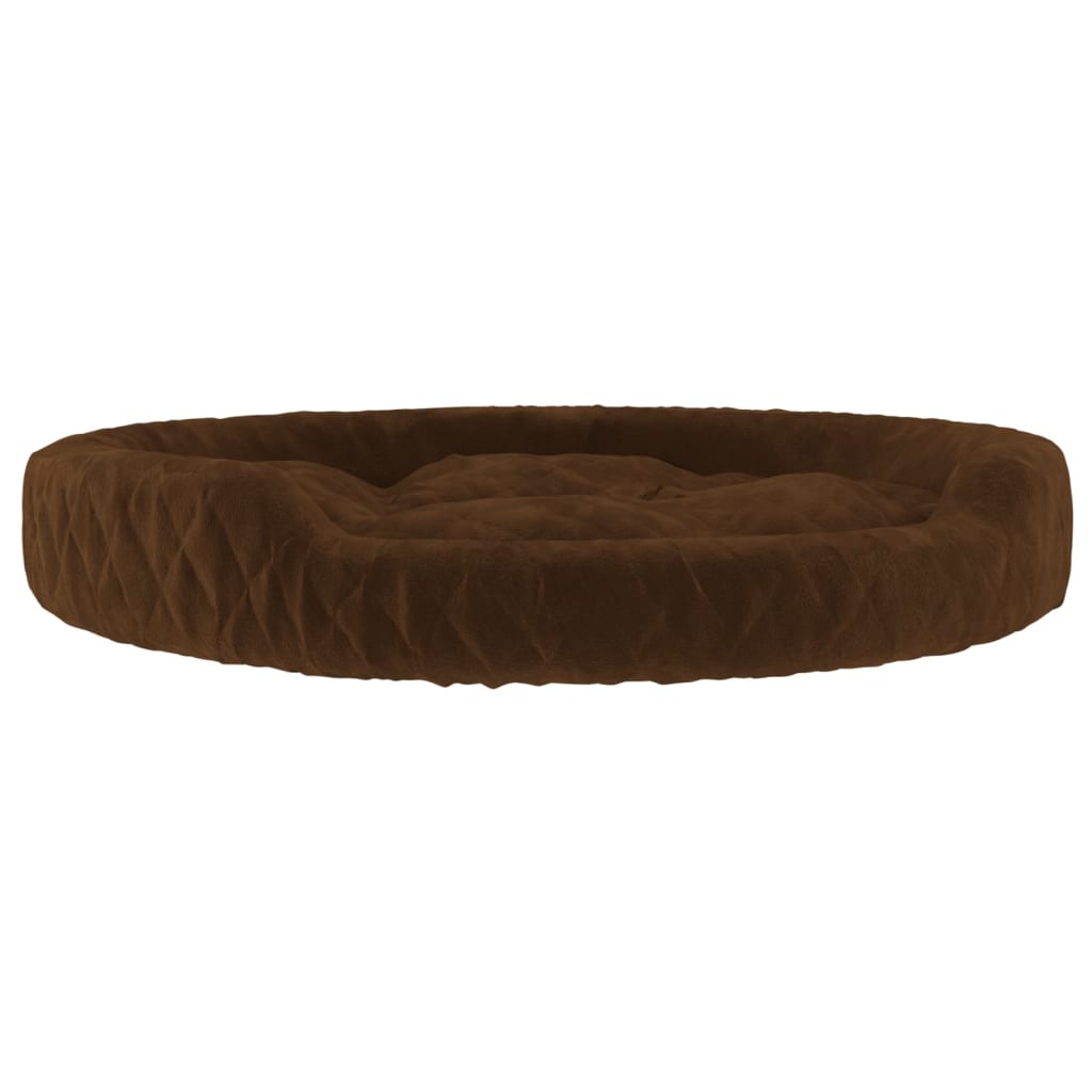 Lit pour chien 90x70x23 cm peluche marron