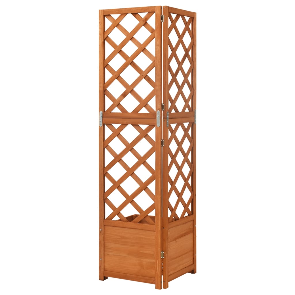 Latwerkplantenbak hoekmodel 40x40x150 cm vurenhout