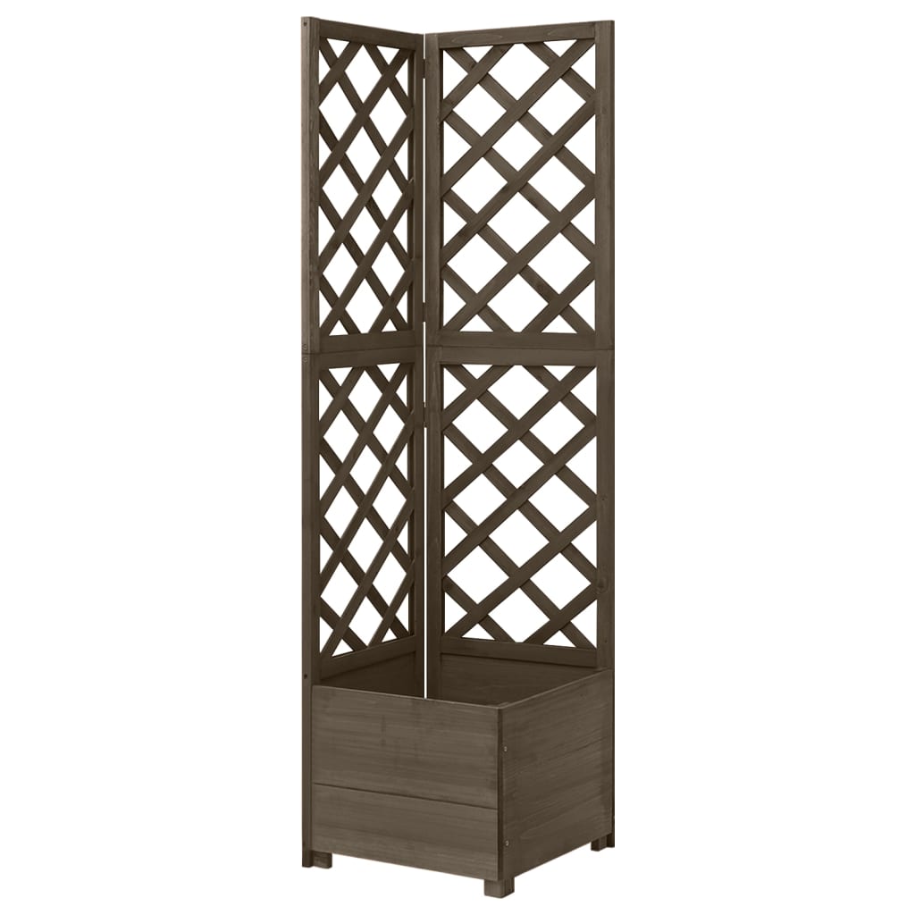 Latwerkplantenbak hoekmodel 40x40x150 cm vurenhout