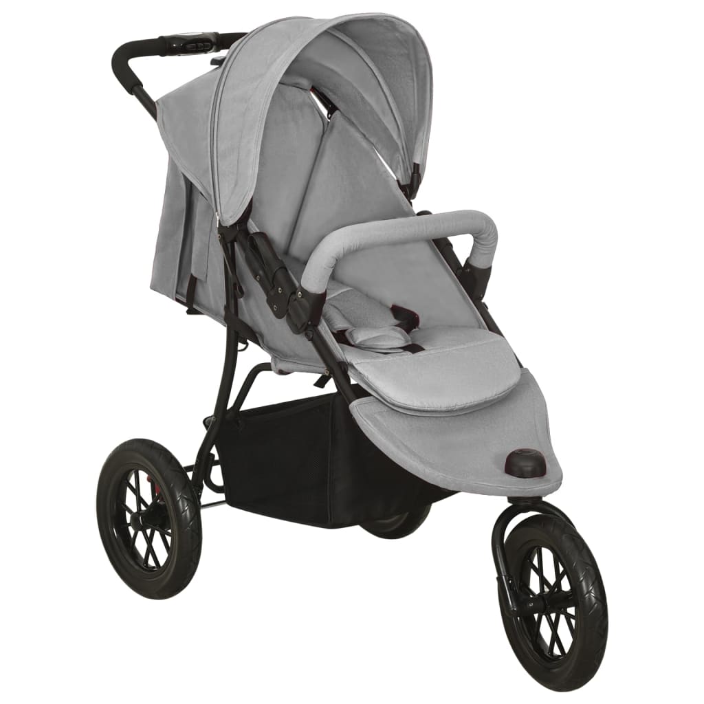 Kinderwagen staal antracietkleurig