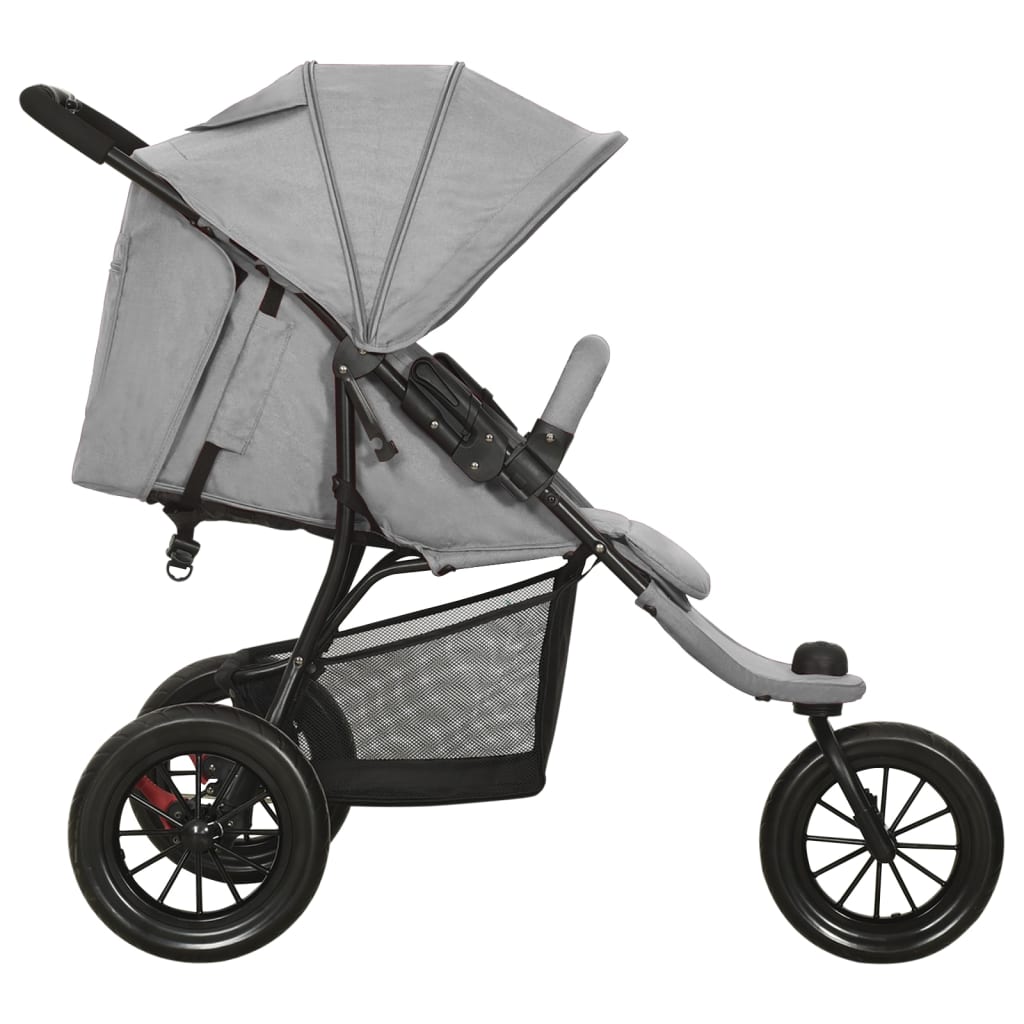 Kinderwagen staal antracietkleurig