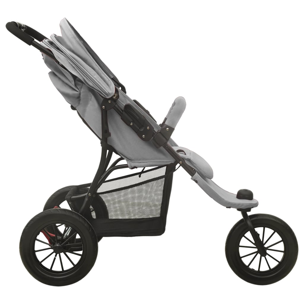 Kinderwagen staal antracietkleurig