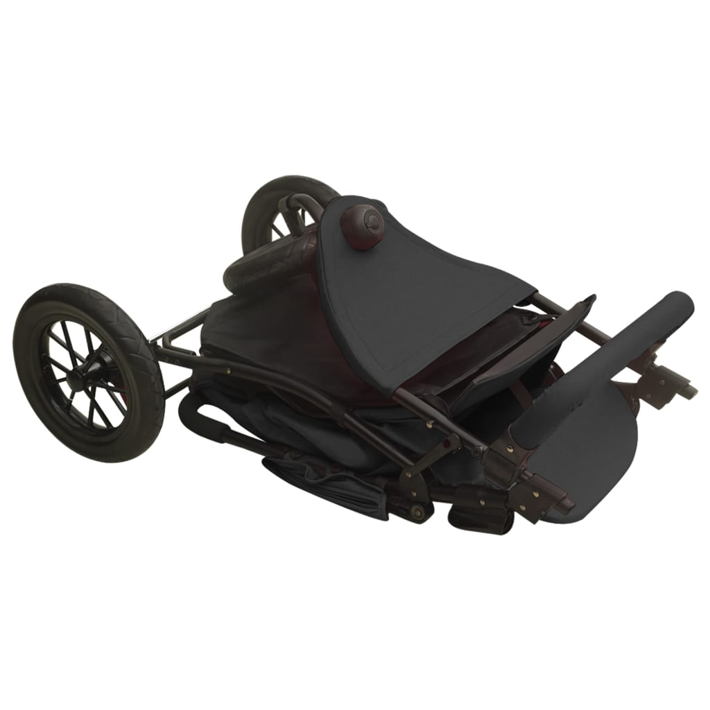 Kinderwagen staal antracietkleurig