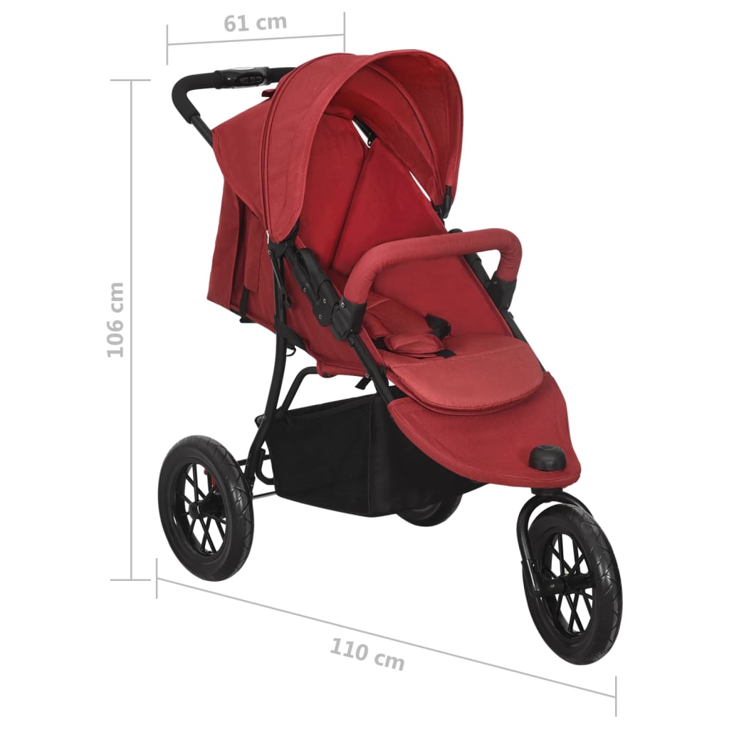 Kinderwagen staal antracietkleurig