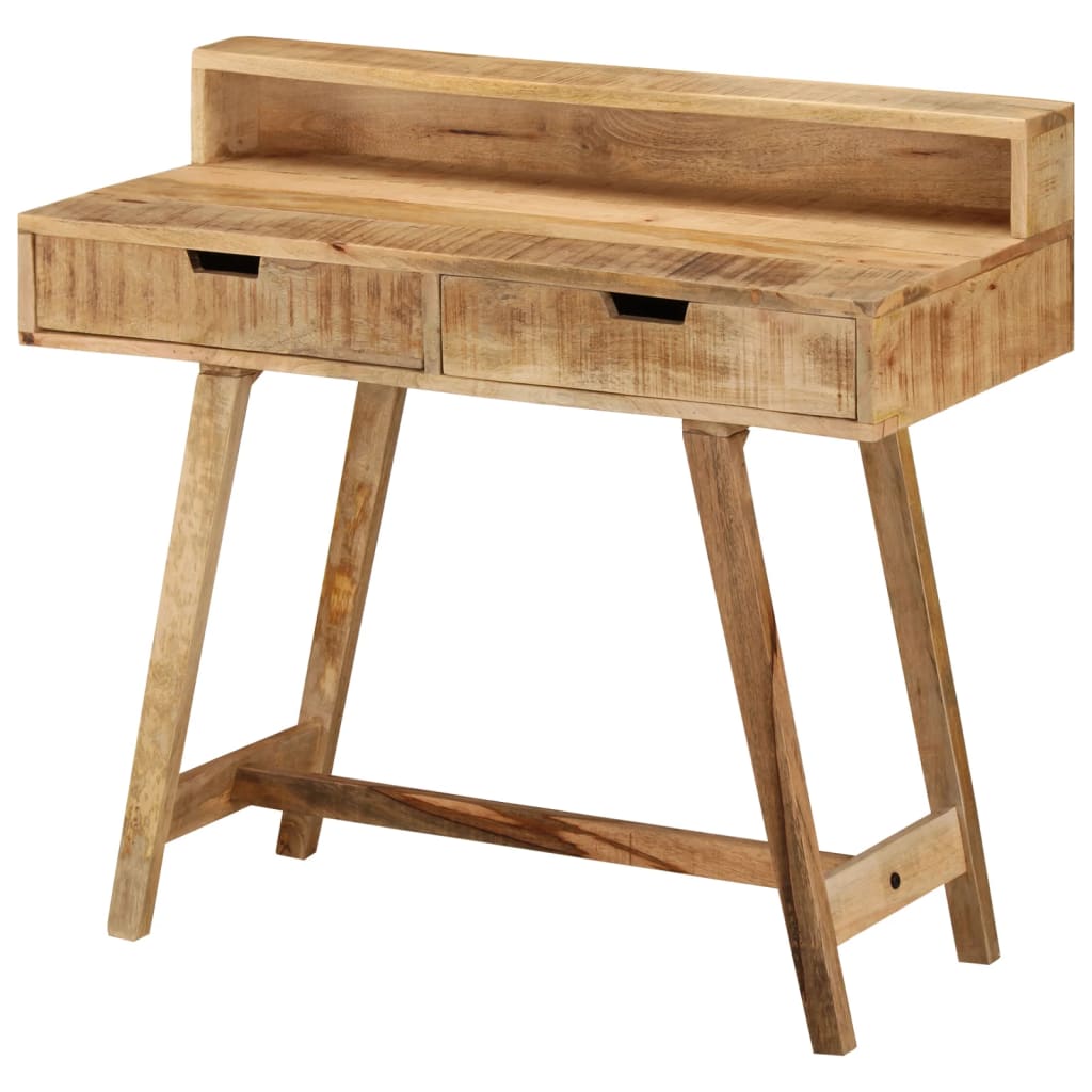 Bureau 100x45x90 cm bois de manguier brut massif