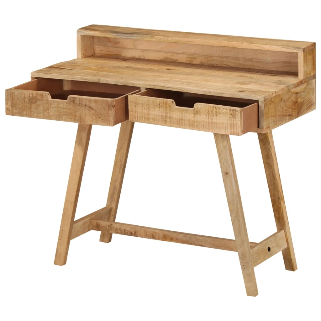 Bureau 100x45x90 cm bois de manguier brut massif