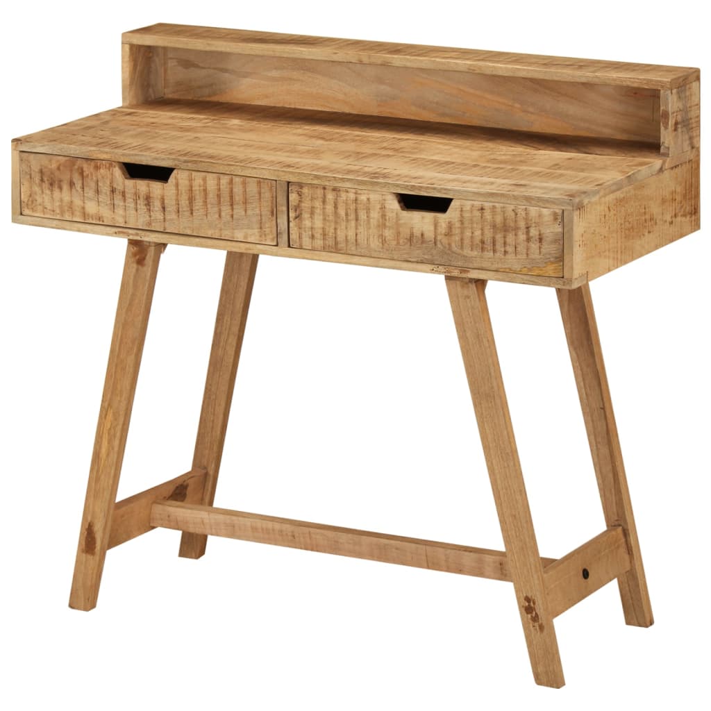 Bureau 100x45x90 cm bois de manguier brut massif