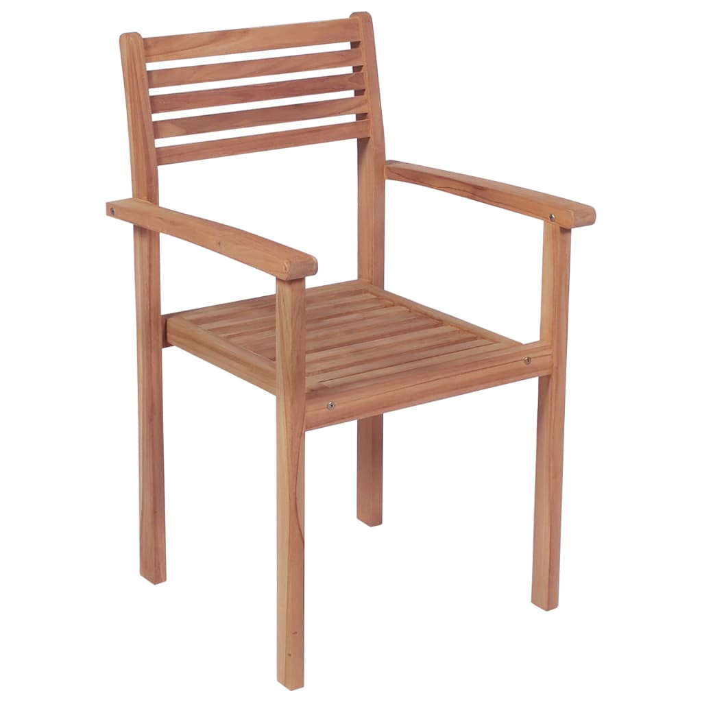 Chaises de jardin 2 pcs avec coussins blanc crème en bois de teck massif