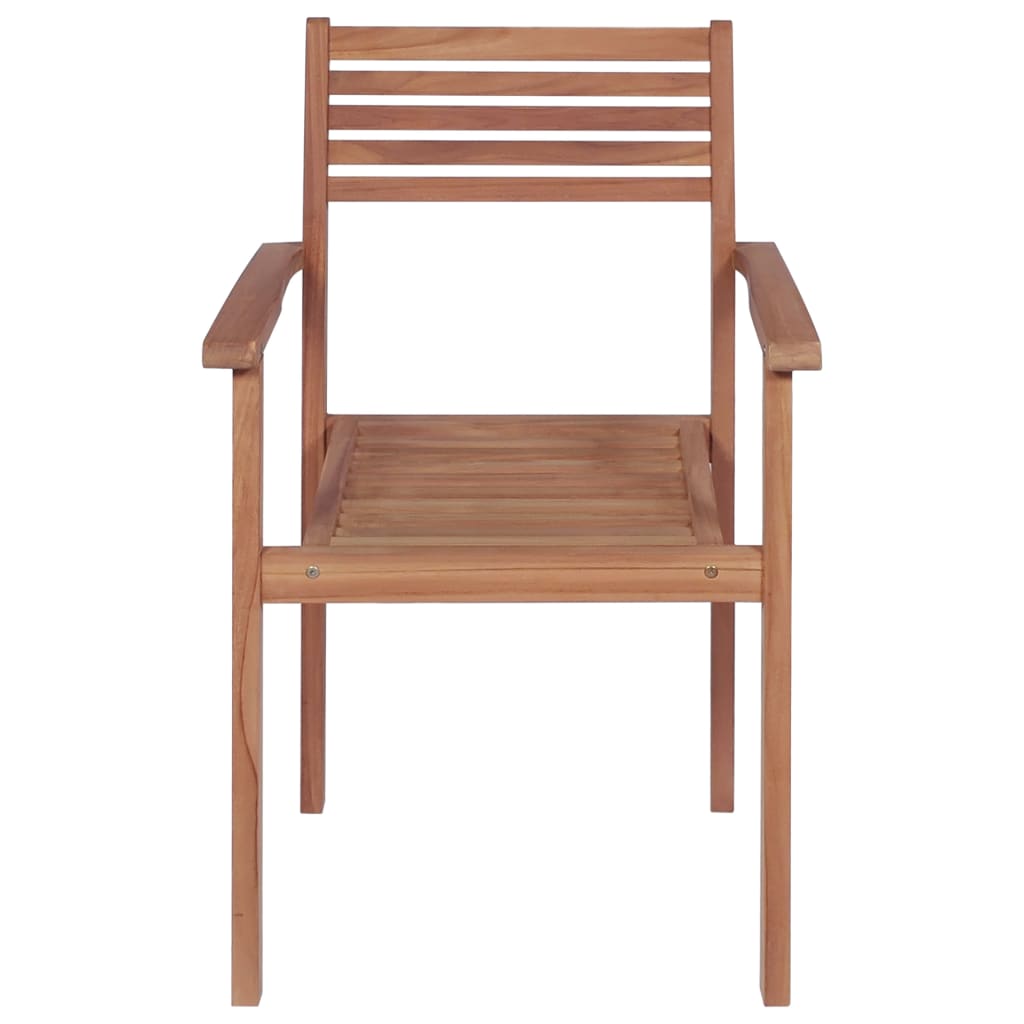 Chaises de jardin 2 pcs avec coussins blanc crème en bois de teck massif