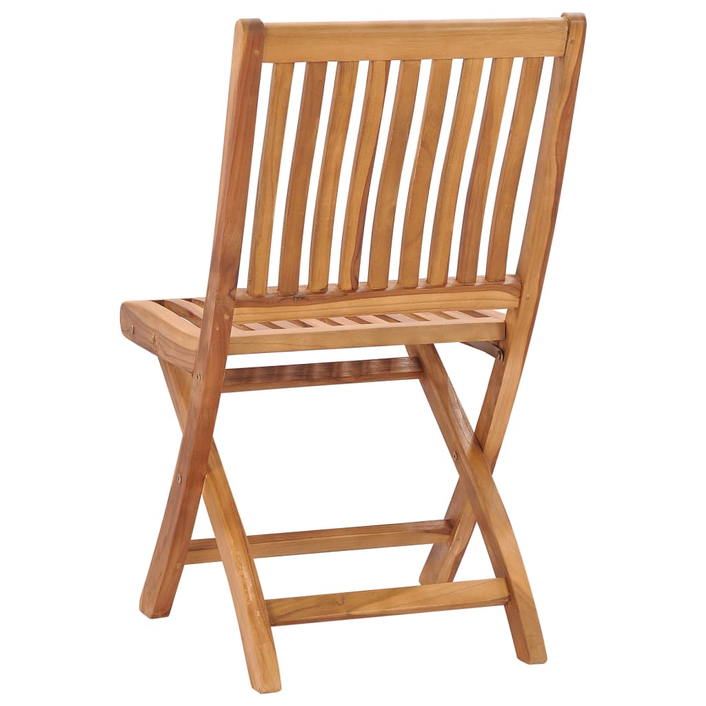 Chaises de jardin 2 pcs pliables en bois de teck massif