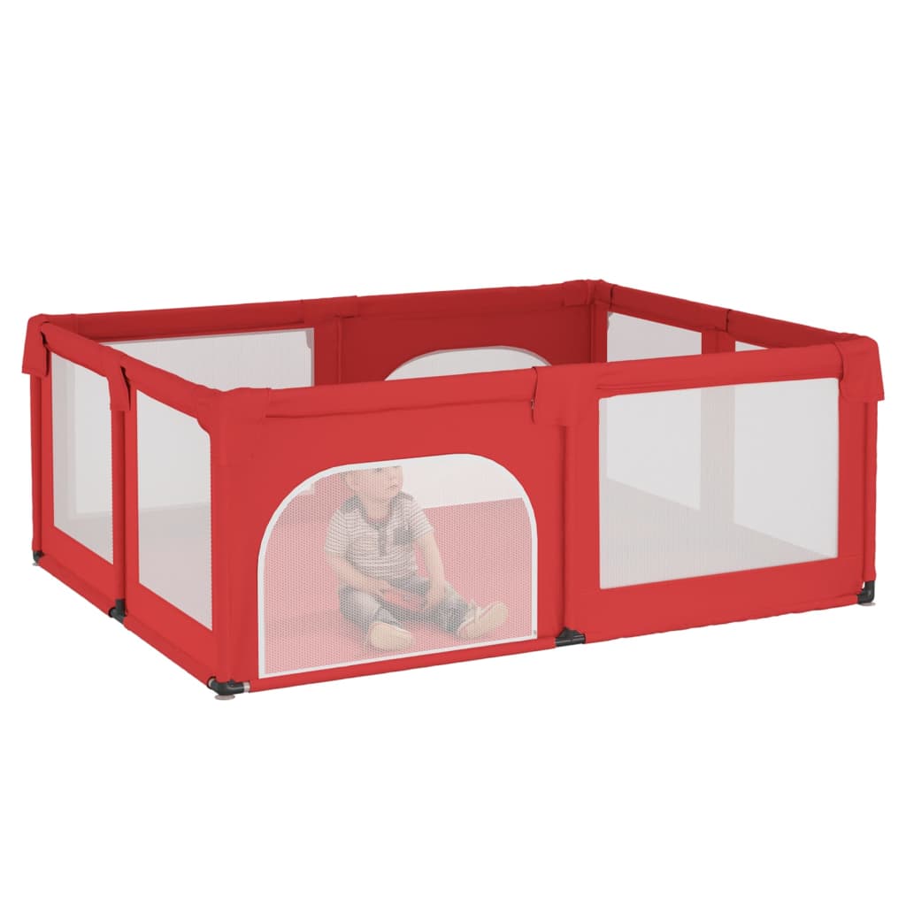 Coffret bébé 2 portes tissu oxford rouge