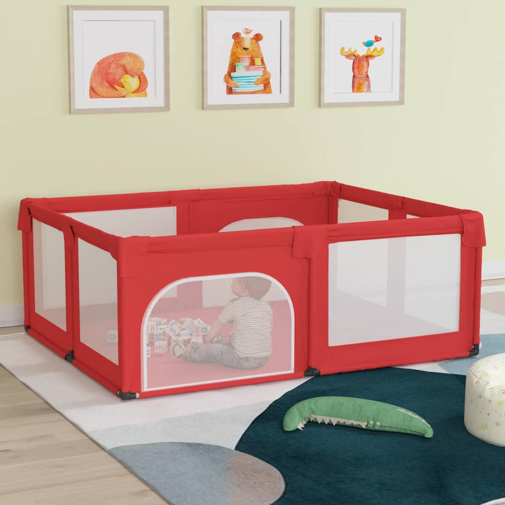 Coffret bébé 2 portes tissu oxford rouge