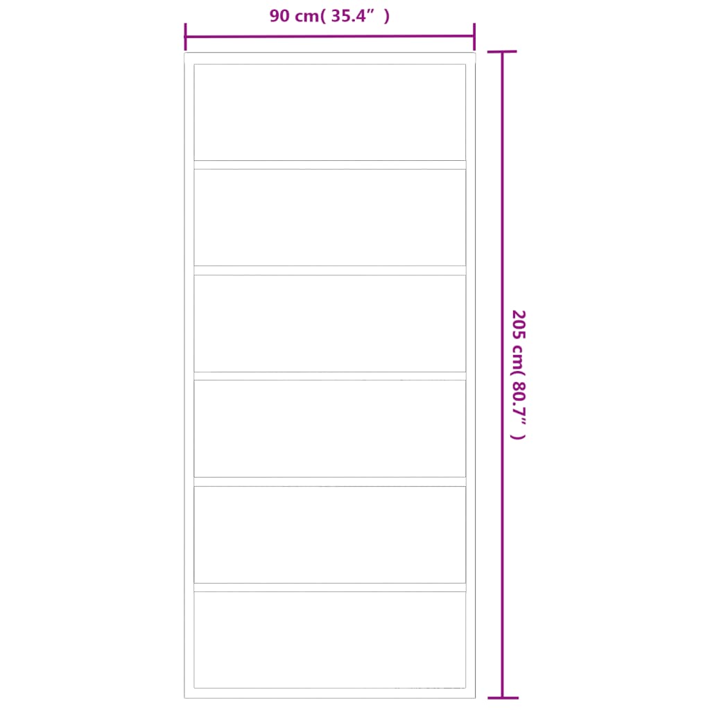 Schuifdeur 102x205 cm ESG-glas en aluminium zwart