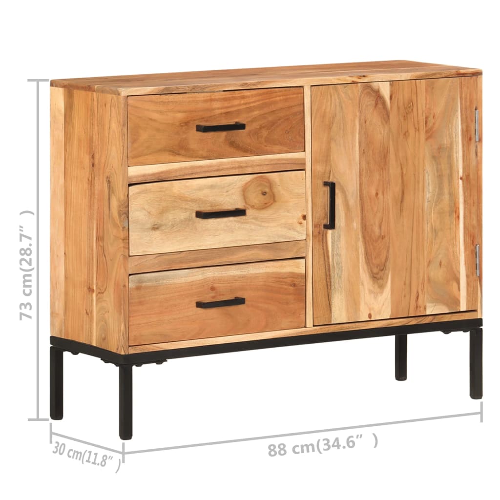 Dressoir 88x30x73 cm massief gerecycled hout