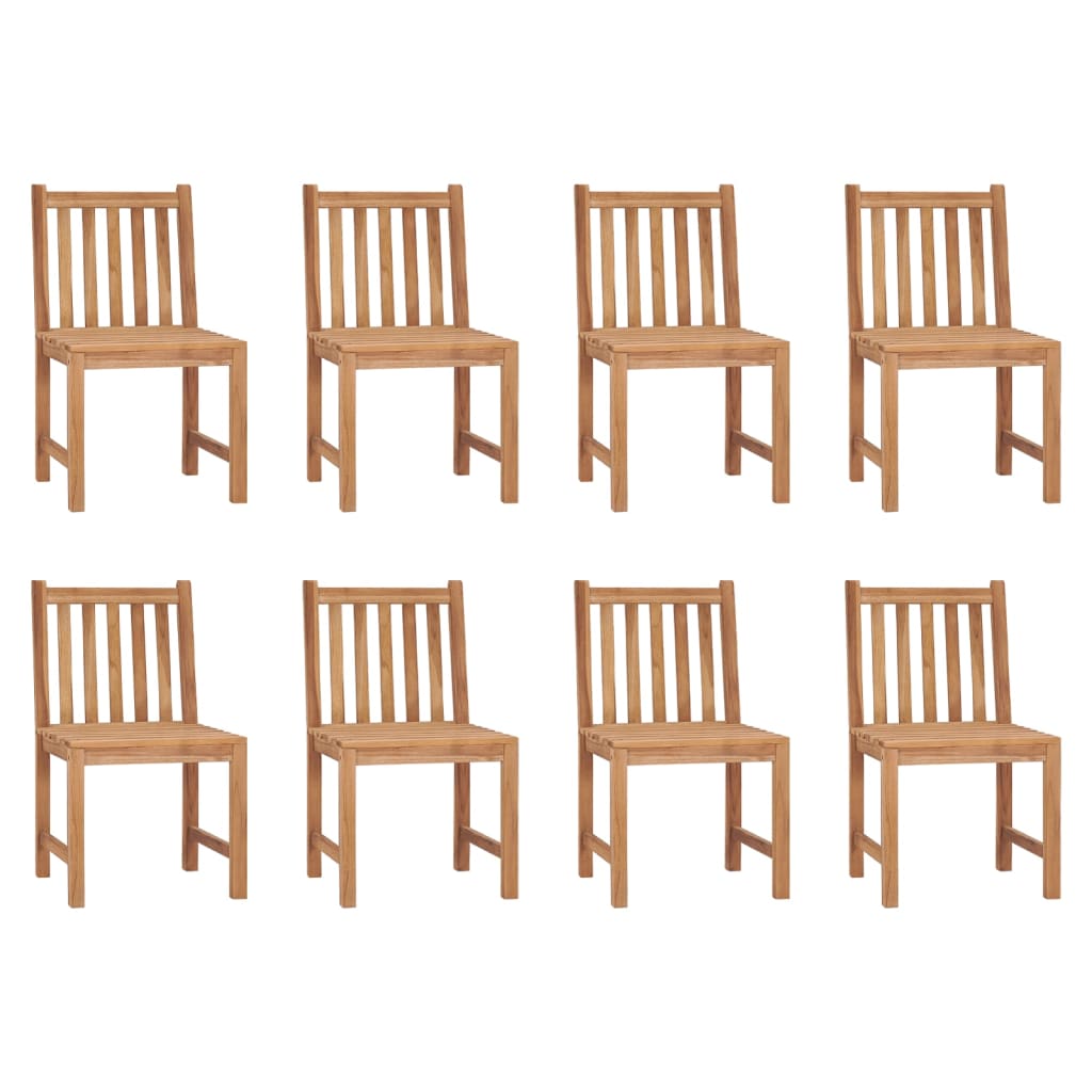 Chaises de jardin 6 pcs en bois de teck massif