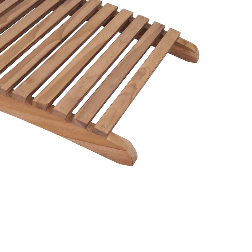 Bain de soleil avec table pliante en bois de teck massif