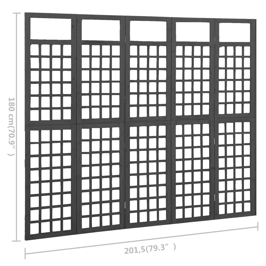 Kamerscherm/trellis met 4 panelen161x180 cm vurenhout