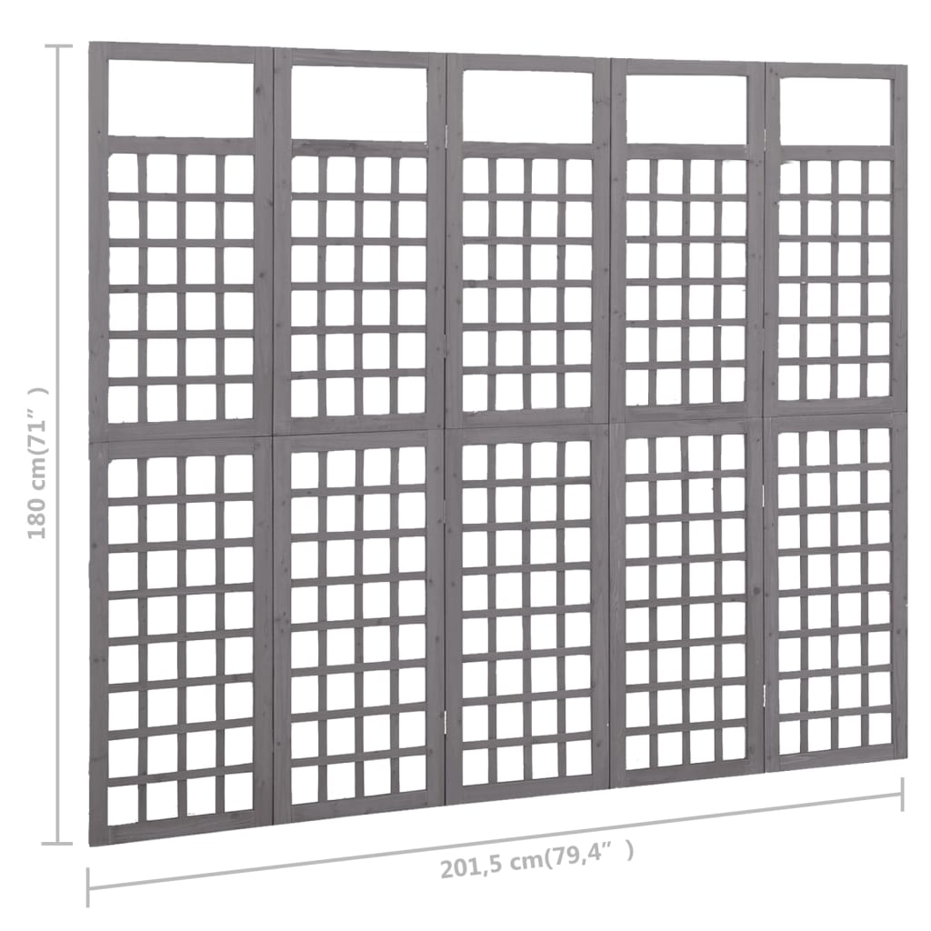 Kamerscherm/trellis met 4 panelen161x180 cm vurenhout