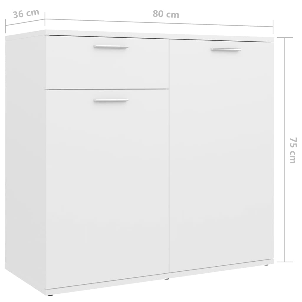 Dressoir 80x36x75 cm bewerkt hout