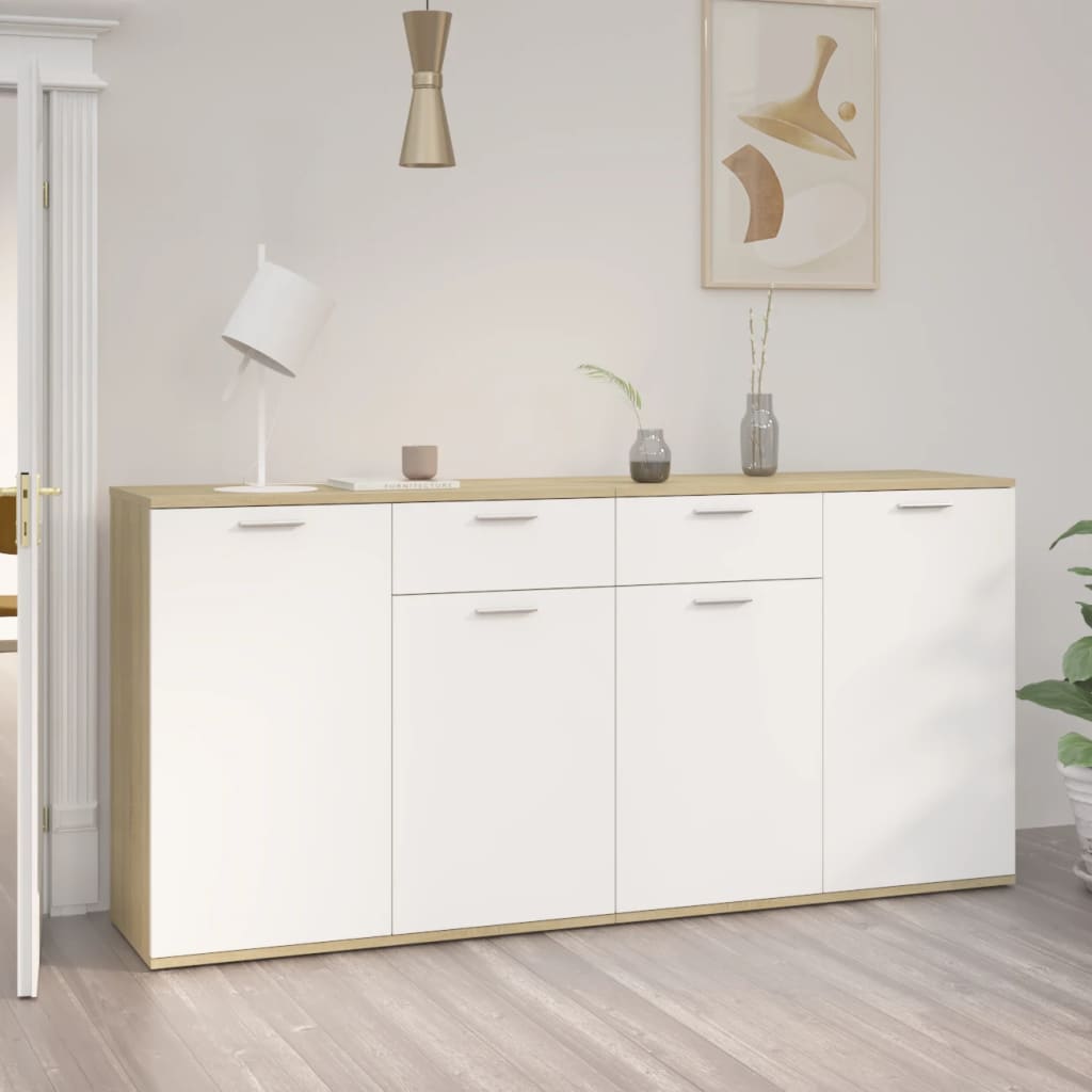 Buffet 80x36x75 cm en bois travaillé