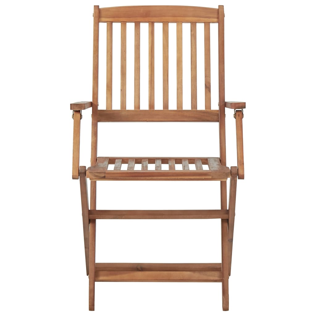 Chaises de jardin pliantes 4 pcs en bois d'acacia massif