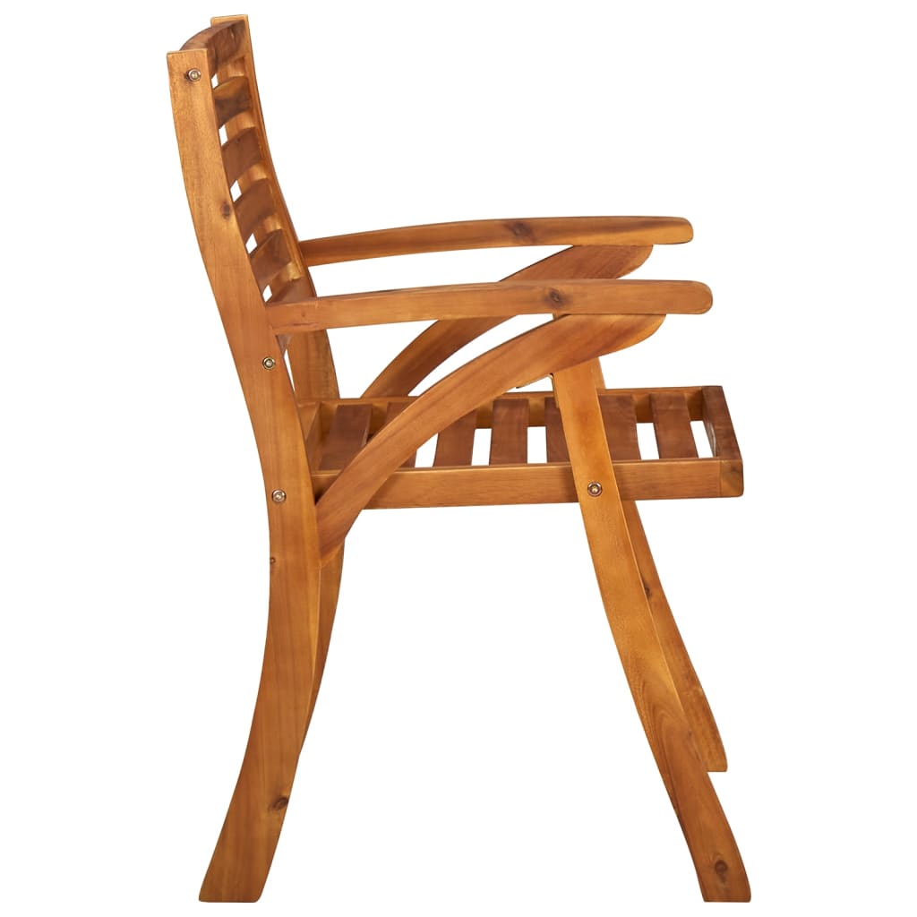 Chaises de jardin 4 pcs avec coussins en bois d'acacia massif