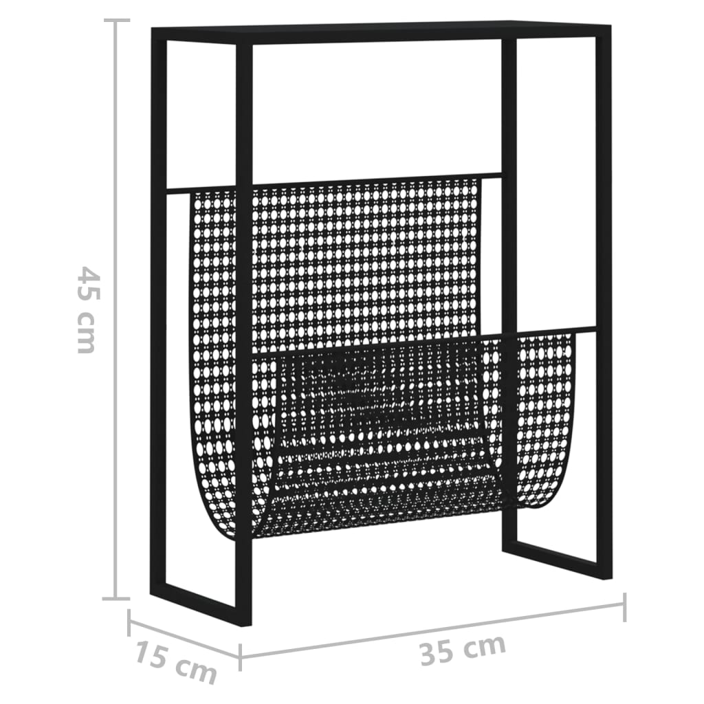 Porte-revues 35x15x45 cm en acier