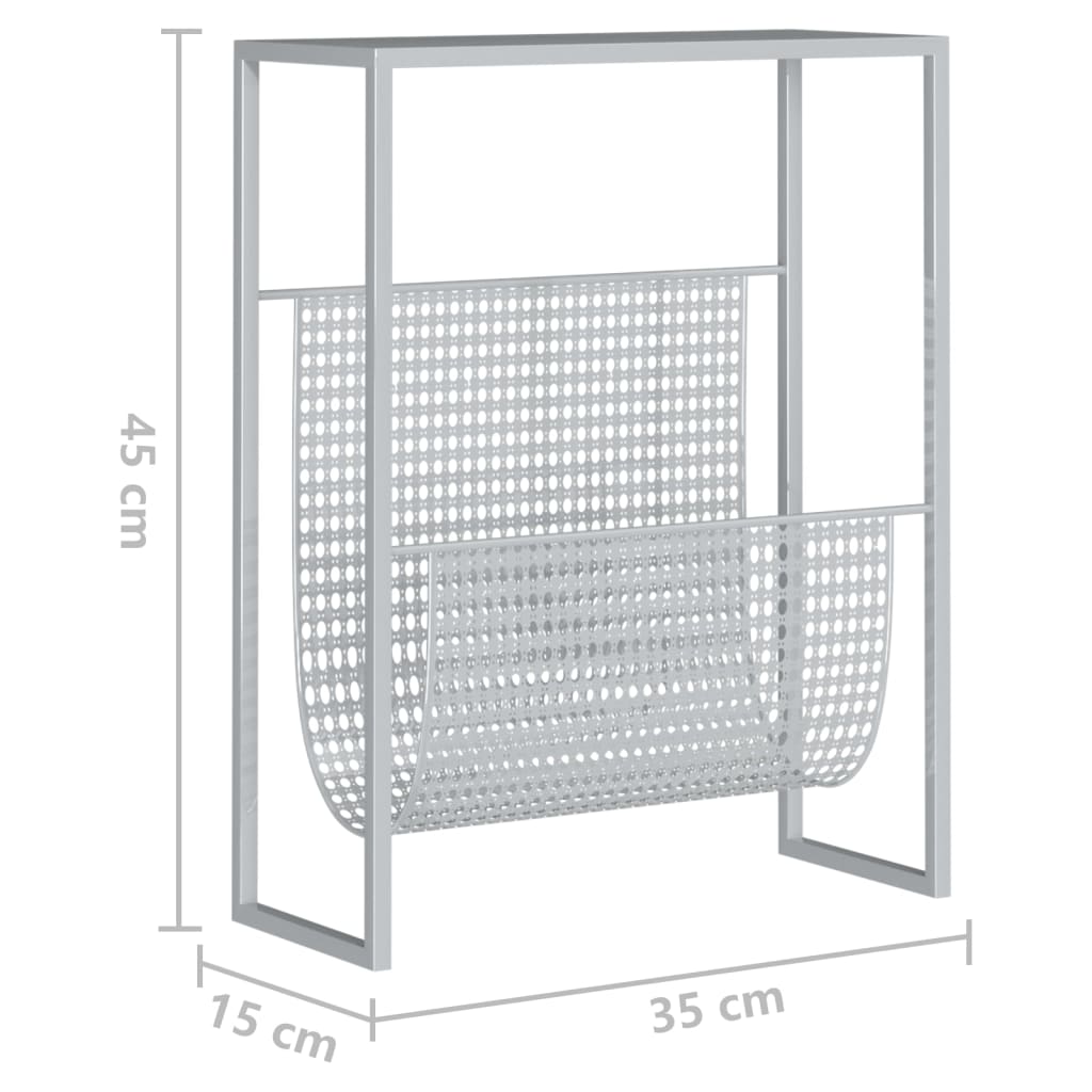 Porte-revues 35x15x45 cm en acier