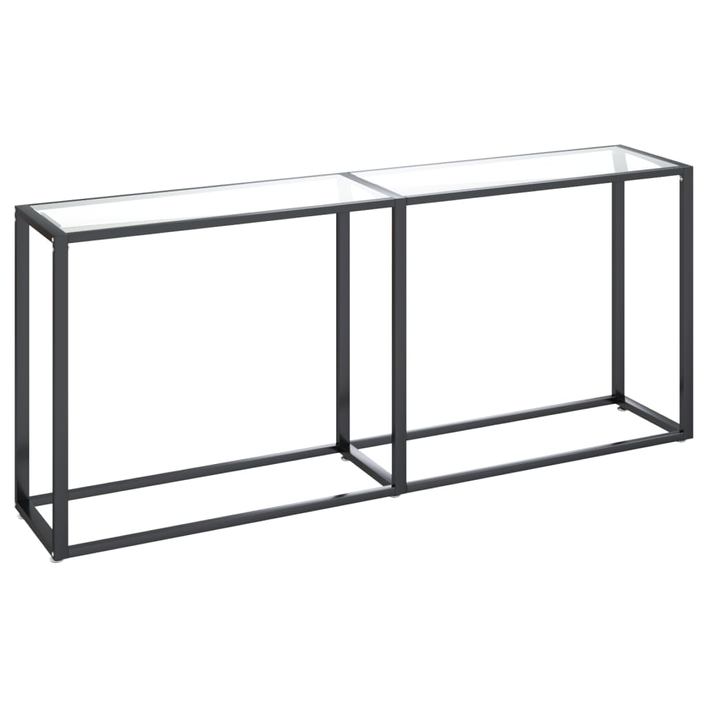 Wandtafel 140x35x75,5 cm gehard glas zwartmarmerkleurig